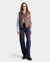 Load image into Gallery viewer, Crown Puffer Vest  - Chocolate