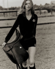 Load image into Gallery viewer, Ny Crest Velour Polo - Chocolate Cream