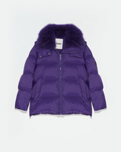 Load image into Gallery viewer, Down Jacket Technical Fabric/Lg Hair Lamb - Violet