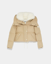 Load image into Gallery viewer, Puffer Jacket Cotton Blended/Fox Trimming - Sable/Ivoire