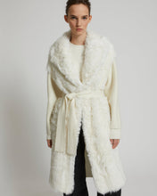 Load image into Gallery viewer, Coat Cut And Sewn Knitwear/Lamb Lg Hair - Ivoire