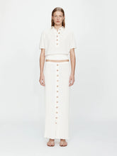 Load image into Gallery viewer, Sundial Shell Sunray Knit Skirt - White