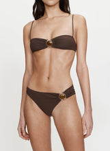 Load image into Gallery viewer, Mineral Stone Ruched Bikini Top - Umber