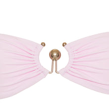 Load image into Gallery viewer, Ruched Prong Bandeau  - Rose Quartz