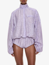 Load image into Gallery viewer, Light Leak Jacquard Zipped One Piece - Lilac