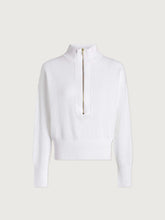 Load image into Gallery viewer, Aurora Half Zip Knit  - White