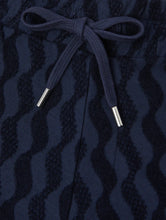 Load image into Gallery viewer, Augusto Listra Jacquard Terry Cottton Shorts - Midnight-blue