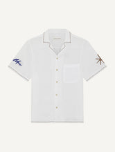 Load image into Gallery viewer, Alves Linen Shirt S/S Sol E Mar Embroidery - White