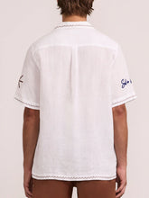Load image into Gallery viewer, Alves Linen Shirt S/S Sol E Mar Embroidery - White