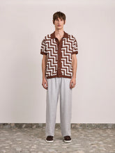 Load image into Gallery viewer, Pinto Cotton Crochet Cardigan S/S - Brown