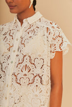 Load image into Gallery viewer, White Seashell Eyelet Shirt - White