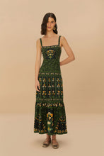 Load image into Gallery viewer, Flowers Arch Sleeveless Maxi Dress - Black