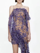 Load image into Gallery viewer, Iris Lace Suspend Mini Dress - Dark Viola