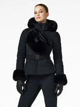 Load image into Gallery viewer, Giselle Faux Border Ski Jacket  - Black