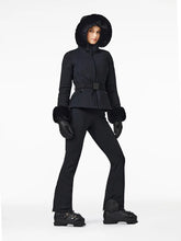Load image into Gallery viewer, Giselle Faux Border Ski Jacket  - Black