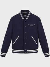 Load image into Gallery viewer, Eden Crest Wool Varsity Jacket - Navy | Hong Kong