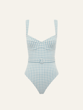 Load image into Gallery viewer, Forever Underwire One Piece - Chambray Gingham
