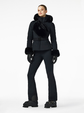 Load image into Gallery viewer, Giselle Faux Border Ski Jacket  - Black