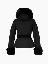 Load image into Gallery viewer, Giselle Faux Border Ski Jacket  - Black