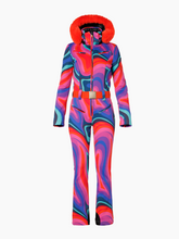 Load image into Gallery viewer, La Fete Faux Border Ski Suit - Rainbow
