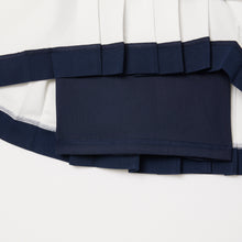 Load image into Gallery viewer, Tennis Heritage Stretch Skirt - White / Navy Blue