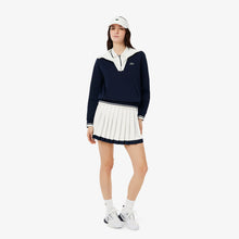 Load image into Gallery viewer, Tennis Heritage Stretch Skirt - White / Navy Blue