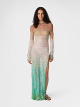 Load image into Gallery viewer, Long Cover Up C - Multicolor/Ecru