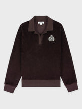 Load image into Gallery viewer, Ny Crest Velour Polo - Chocolate Cream | Hong Kong