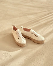 Load image into Gallery viewer, Organic Hemp Lace-Up Espadrilles - White