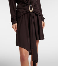 Load image into Gallery viewer, Stone Pin Scarf L/S Mini Dress - Umber