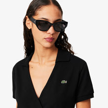 Load image into Gallery viewer, Stretch Mini PiquŽ Wrap Polo Shirt - Black
