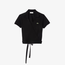 Load image into Gallery viewer, Stretch Mini PiquŽ Wrap Polo Shirt - Black
