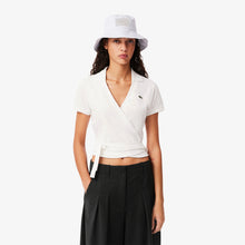 Load image into Gallery viewer, Stretch Mini PiquŽ Wrap Polo Shirt - White