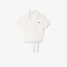 Load image into Gallery viewer, Stretch Mini PiquŽ Wrap Polo Shirt - White
