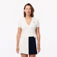 Load image into Gallery viewer, Stretch Mini PiquŽ Wrap Polo Shirt - White