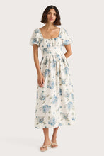 Load image into Gallery viewer, Dalia Midi Dress  - Cecile Floral - Pale Blue