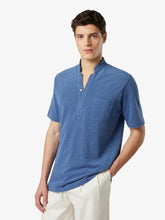 Load image into Gallery viewer, Fish Tail Short Cotton Shirt - Mid Blue