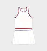 Load image into Gallery viewer, Src Phoebe Dress - White/Navy/Fire Red