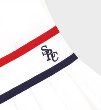Load image into Gallery viewer, Src Phoebe Dress - White/Navy/Fire Red