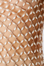 Load image into Gallery viewer, Serene Hand Crochet One Shoulder Mini Dress - Bronze