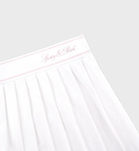 Load image into Gallery viewer, Vendome Script Pleated Skirt - White