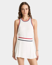 Load image into Gallery viewer, Src Phoebe Dress - White/Navy/Fire Red