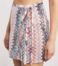 Load image into Gallery viewer, Viscose blend pareo mini skirt - Multicolor