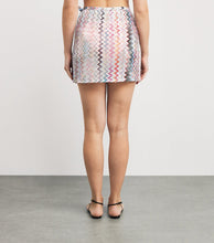 Load image into Gallery viewer, Viscose blend pareo mini skirt Multicolor model back