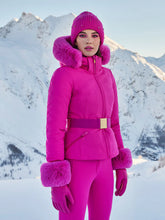 Load image into Gallery viewer, Giselle Faux Border Ski Jacket - Pink