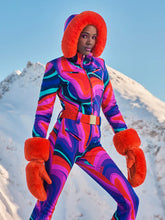 Load image into Gallery viewer, La Fete Faux Border Ski Suit - Rainbow