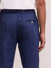 Load image into Gallery viewer, Oscar Linen Chinos - Navy-blue
