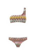 Load image into Gallery viewer, Missoni one-shoulder zigzag bikini Multicoloured
