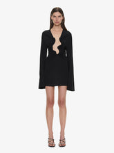 Load image into Gallery viewer, Salacia Ruched L/S Mini Dress - Black
