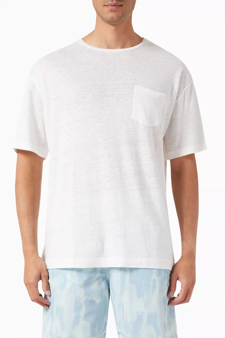 Carmo Linen Relaxed Fit Tee - White